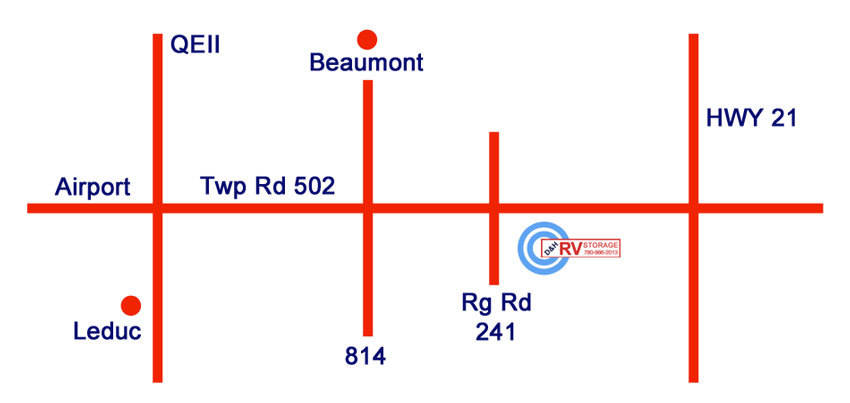 D&H RV Storage map showing location
